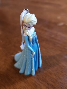 Disney Frozen Elsa Christmas Ornament Ice Queen Princess Glittery Dress Holiday